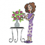 LADY WITH FLOWER VASE