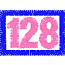 BORDERED NUMBER #128