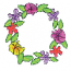 FLOWERS AND A CIRCLE