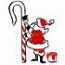 Santa w/Candy Cane