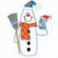 Snowman w/ Bluebird