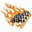 Flaming Checkered Flag